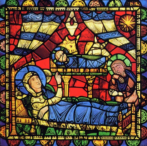 Nativit&eacute; vitrail de Chartres PF
