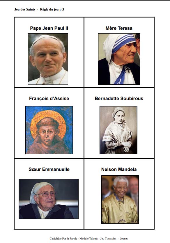 jeu saints